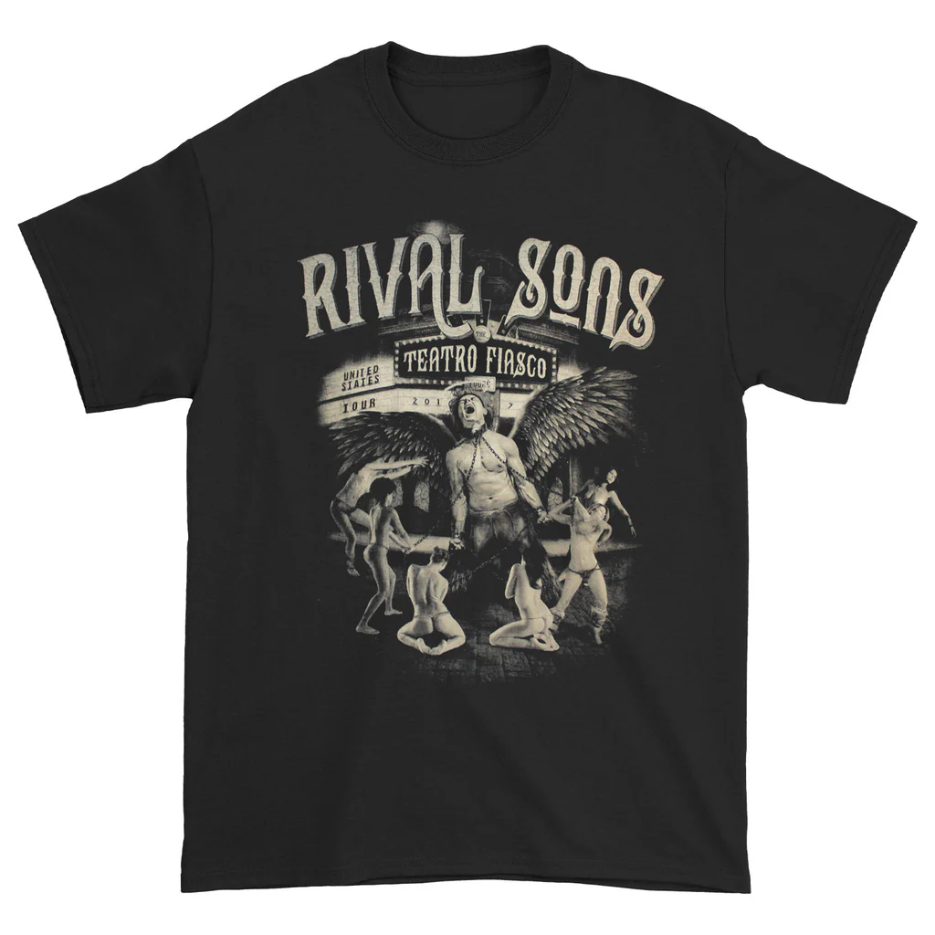 Rockinstone Unisex Rival Sons The Teatro Fiasco Toure Usa 2017 T-shirt-xl