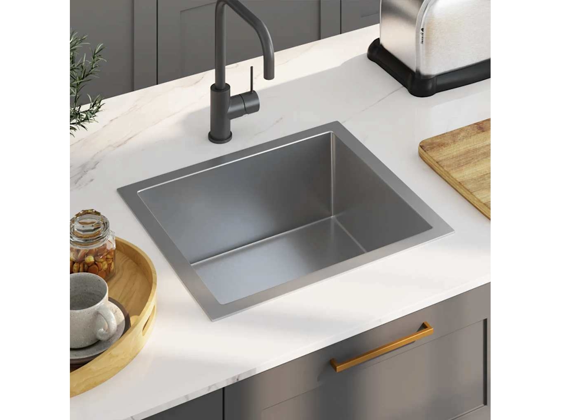 Vidaxl Lava-louça De Cozinha Artesanal Aço Inoxidável