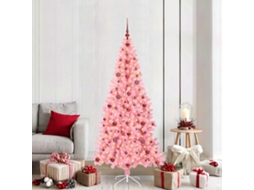 Vidaxl Árvore De Natal Rosa 210 Cm Pvc
