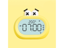 Despertador Digital Led Infantil, Fofo, Com Luz Noturna, Para Quarto Infantil, Funciona A Bateria, 130g Amarelo