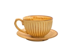 Rebe - Conjunto de xícara e pires de porcelana fina estilo europeu para café e chá com leite.