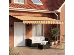 Vidaxl Toldo Retrátil Elétrico Amarelo, Laranja, Antracite 4 × 3 M