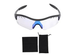 Óculos Esportivos Mali Infantil com Lentes Fotocrômicas Leve para Corrida Escalada Quadro Preto Azul Muda Cor
