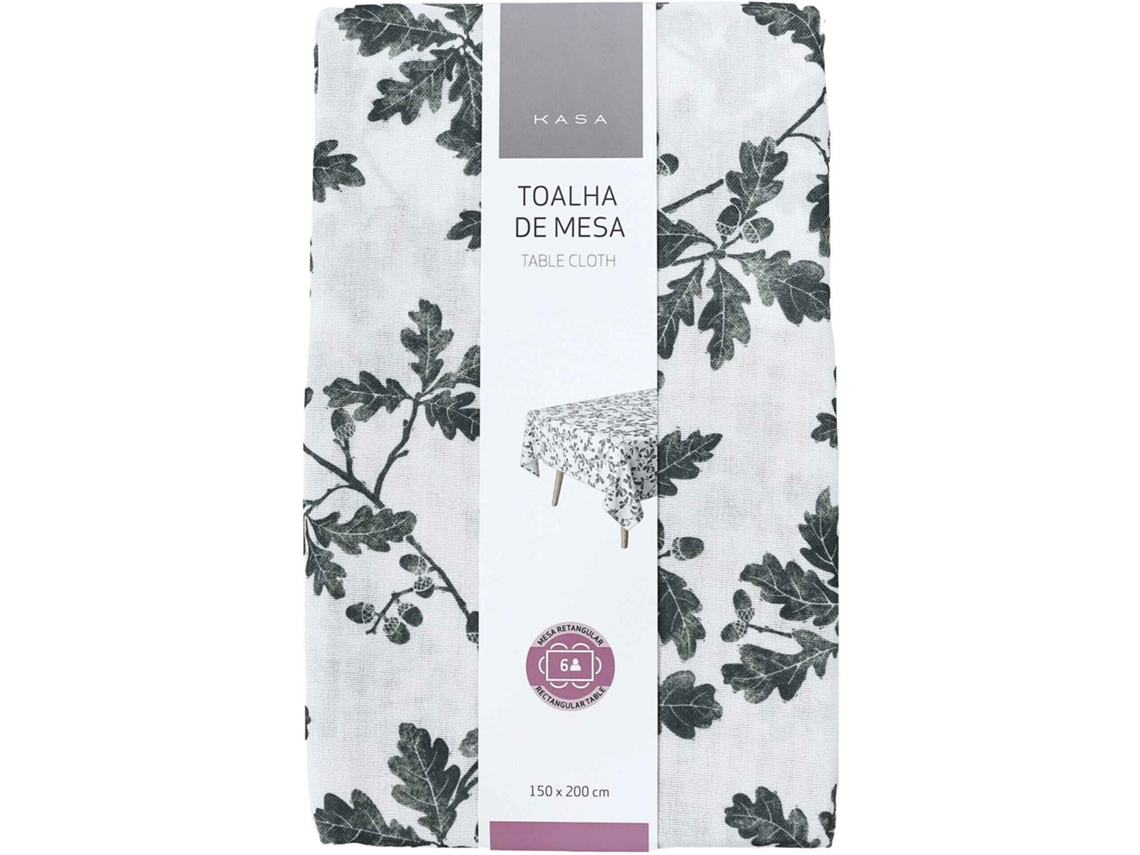 Toalha De Mesa 200x150cm Slub Ramos Deep Moss Kasa