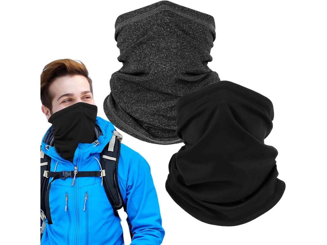 Conjunto de 2 peças de cachecóis para proteção de peixes e rosto no inverno.