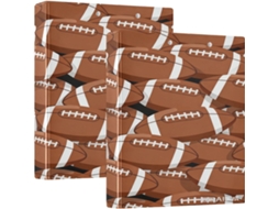 Conjunto de 200 aros redondos de 3,8 cm (1,5 polainas) com estampa de futebol em material com design animado.