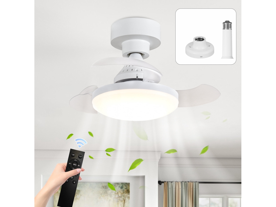 Ventilador de Teto Telescópico, com Luz e Controle Tátil, 16 Polegadas, Intensidade Regulável Entre 3000 6500 K, Baixo Ruído STELASPLEN