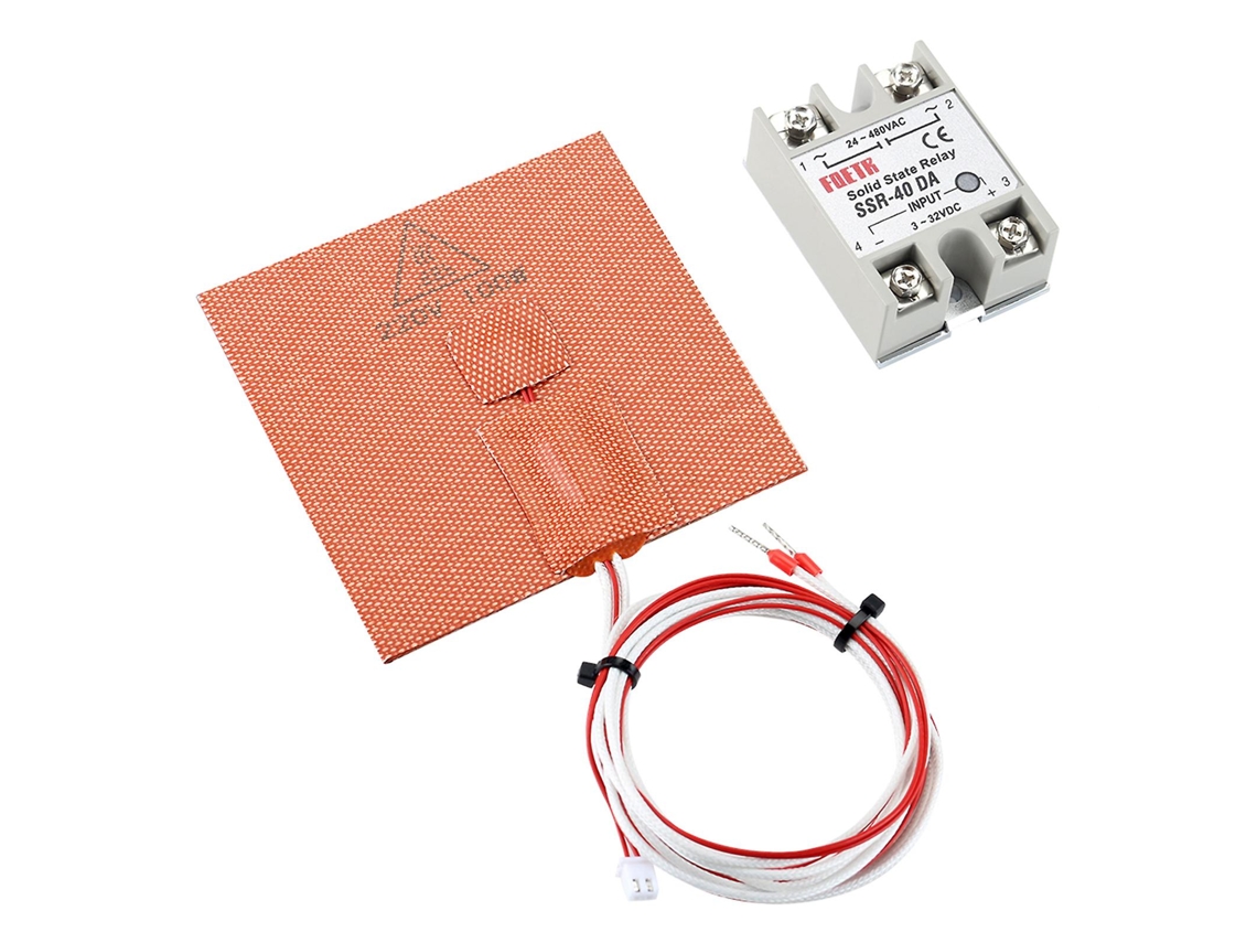 Almofada Aquecedora De Silicone, 100x100mm 100w 220v Para Impressora 3d, Relé De Placa De Construção