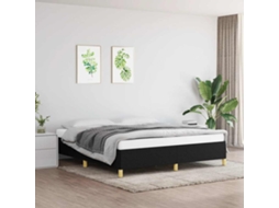 Vidaxl Estrutura De Cama Sem Colchão 160x200 Cm Tecido Preto