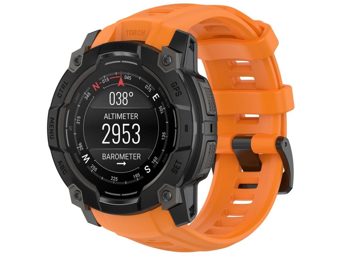 Bracelete para Garmin Instinct 3 AMOLED/Solar silicone com liberação rápida laranja oficial XIAOMOYU (50mm)