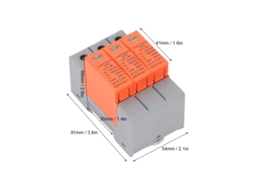 Laxiscreed Protector De Sobretensão Fotovoltaico 3p Para Painéis Solares Em Din 35mm, Até 1000v