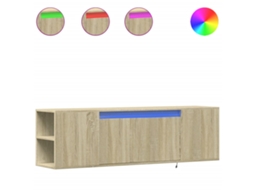Móvel de Parede com Luzes Led Carvalho Sonoma MAISON EXCLUSIVE (135x31x39.5 cm)