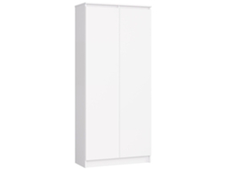 Estante Akord R80 Branco, 80 Cm, 2 Portas, Frente Na Cor Branco, 4 Prateleiras, 80 × 35 × 180 Cm