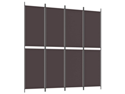 Maison Exclusive - Biombo/divisória Com 4 Painéis 200x200 Cm Tecido Castanho