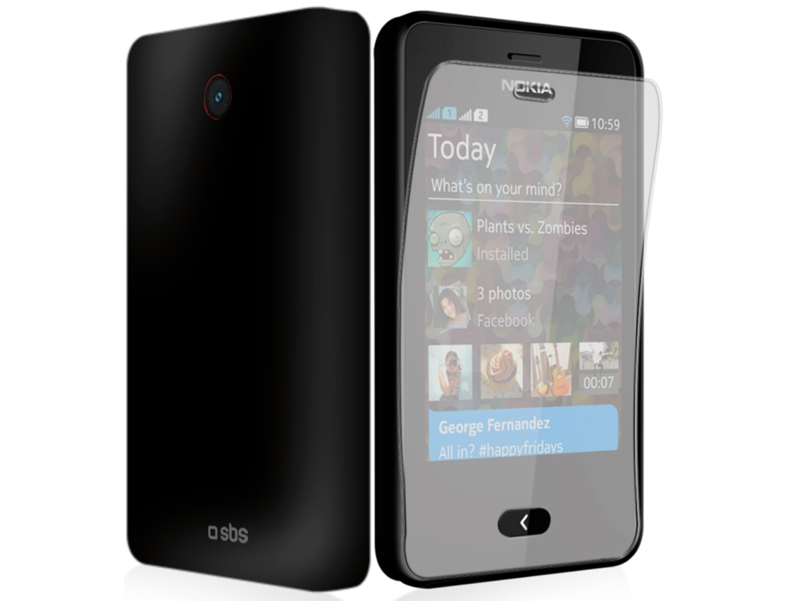 Capa Aero SBS p/ Nokia Asha 501 Preto + LCD