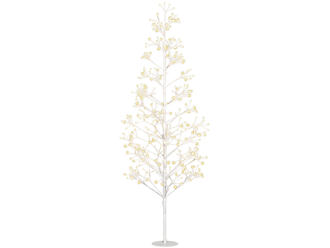 Árvore De Natal Artificial De 180 Cm 384 Luzes Led Brancas