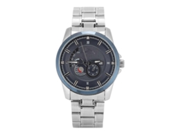Relógio masculino de quartzo com pulseira de aço, à prova d'água, calendário, pulseira moderna.