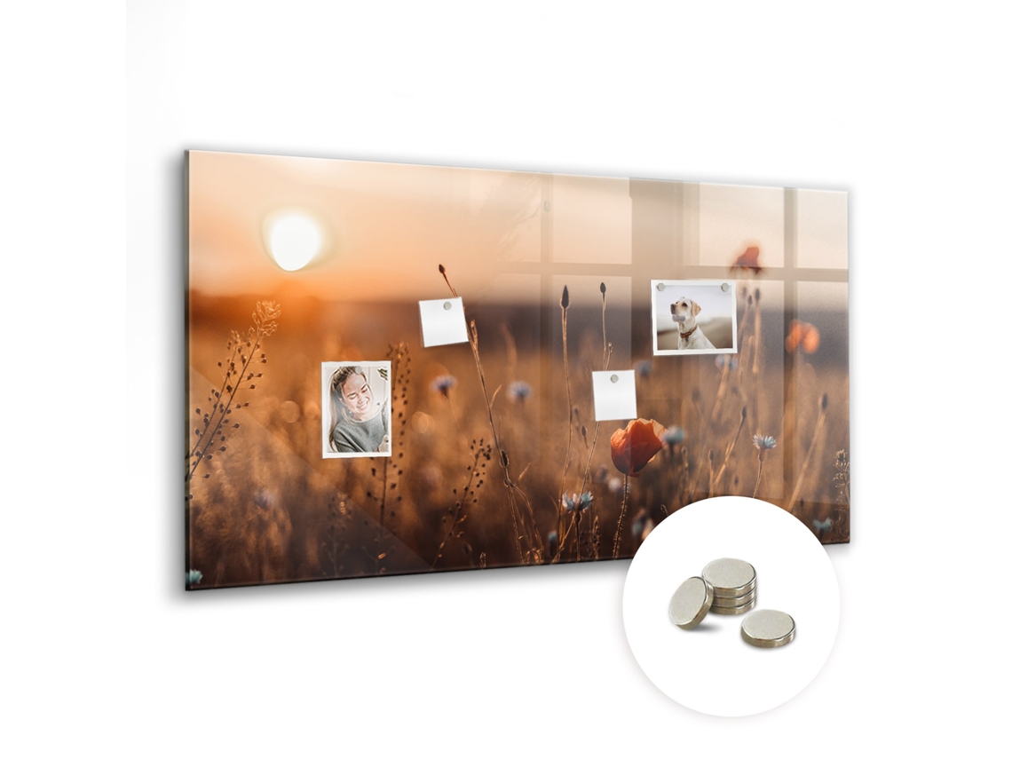 Lousa Magnética Nascer Do Sol No Campo Para O Escritório Espelharte (120x60 Cm)
