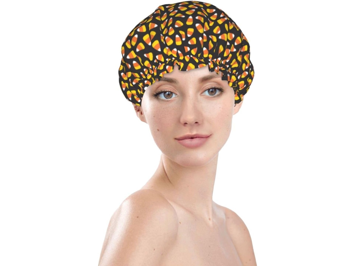 Touca De Banho Feminina, Reutilizável, Impermeável, Dupla Camada, Com Elástico, Ideal Para Cabelos Longos, Com Formato