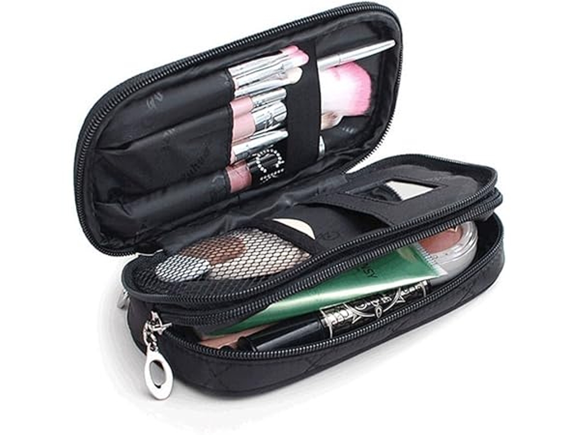 Bolsa de Cosméticos para Senhora, com Espelho, Ideal Guardar e Pincéis Cosméticos, Essencial Viagens Impermeável Multifuncional Casa STELASPLEN