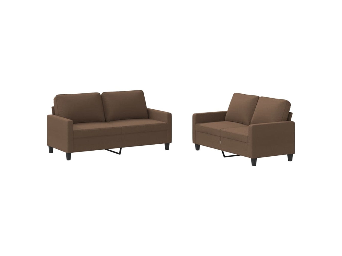 Sofa Set, Sofa Sets Vidaxl Marrom Tecido (n/a)