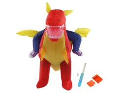Traje Inflável Dinossauro Montável Engraçado para Adultos 150 190cm Indoor e Outdoor S/MARCA