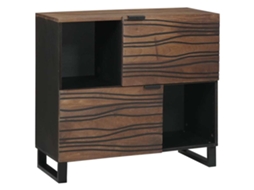 Vidaxl Buffet Castanho 80 X 33 X 75 Cm Madeira De Mangueira Maciça