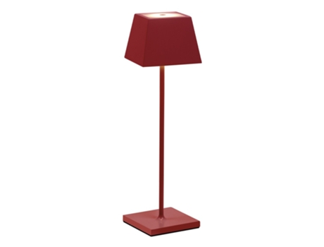 Candeeiro de Mesa Led Vermelho Siesta Portátil e Recarregável Ip54 ROSSINI ILLUMINAZIONE