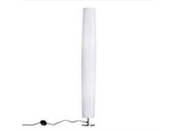 Candeeiro De Pé Moderno Com Interruptor De Pé E Base De Aço Inoxidável Ø15x120 Cm Branco