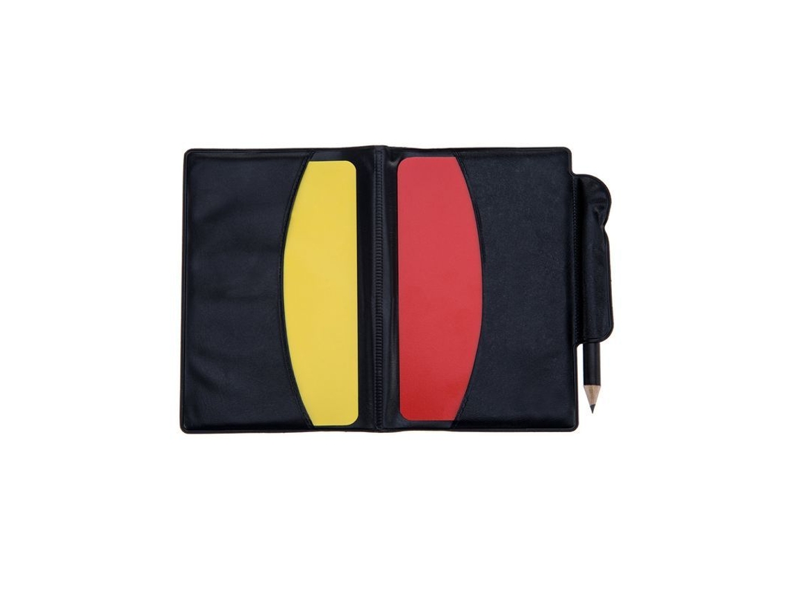 Conjunto de Cartões de Árbitro Esportivo com Cartão Vermelho, Cartão Amarelo e Apito de Metal para Treinador