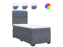 Box Spring Bed, Box Spring Beds Vidaxl Cinzeto Veludo (90 X 190 Cm)