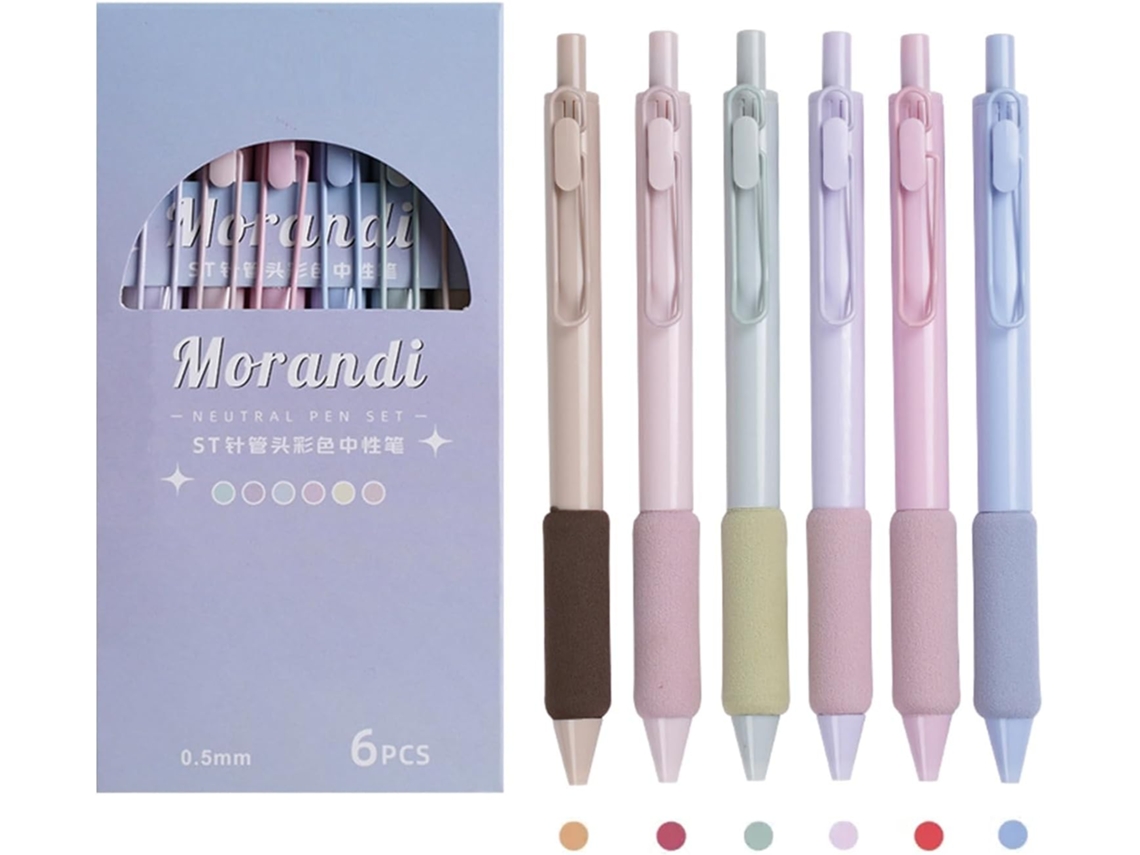 Canetas Em Gel Mozxirz Morandi, Retráteis, 0,5 Mm, Para Escritório,