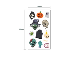Tatuagens Temporárias Infantis De Halloween Resistentes À Água