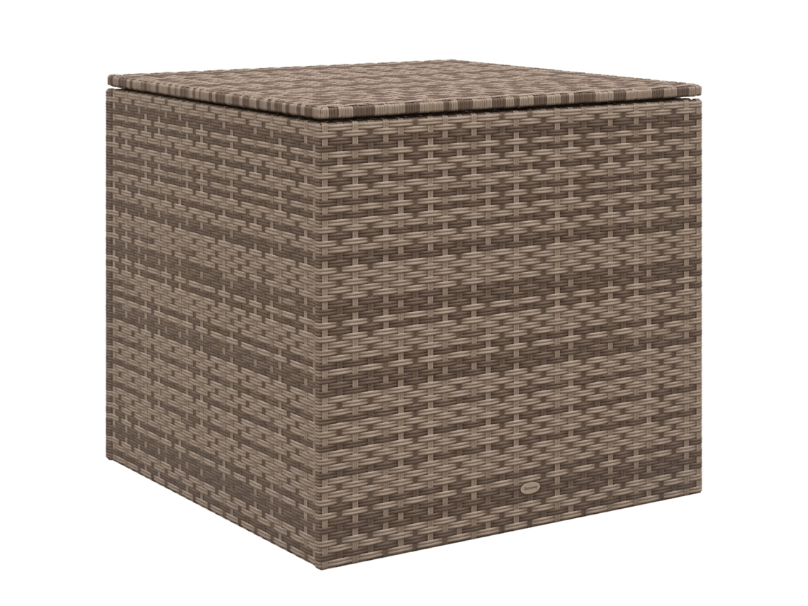 Caixa de arrumação para exterior ZENCORE SERVICES em rattan sintético, 75x75x70 cm