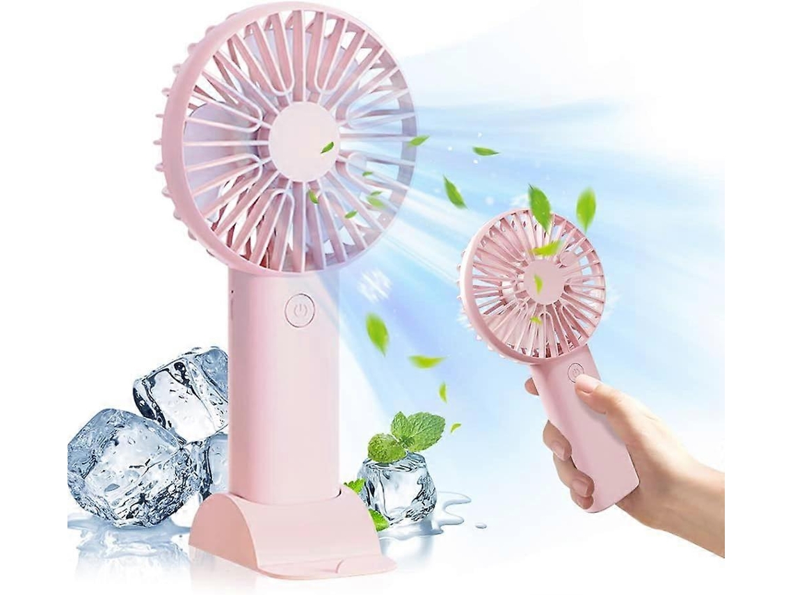 Mini Ventilador Portátil De Mão, Ventilador Pessoal, Ventilador Usb Recarregável Com 3 Velocidades Ajustáveis
