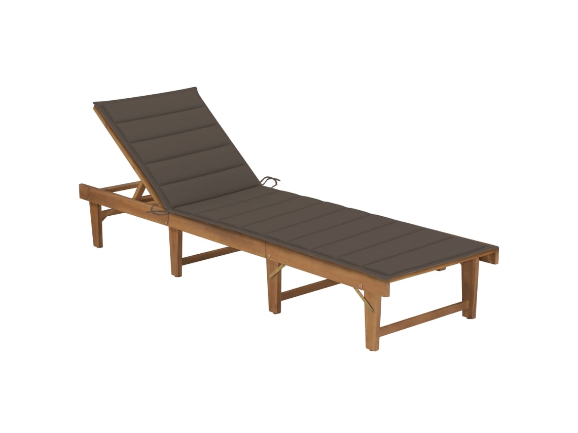 Sun Lounger, Sun Loungers Vidaxl Cinzento-acastanhado Madeira De Acácia (n/a)