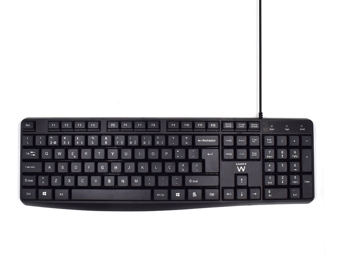 Teclado EWENT EW3002 Business USB (Português - Preto)
