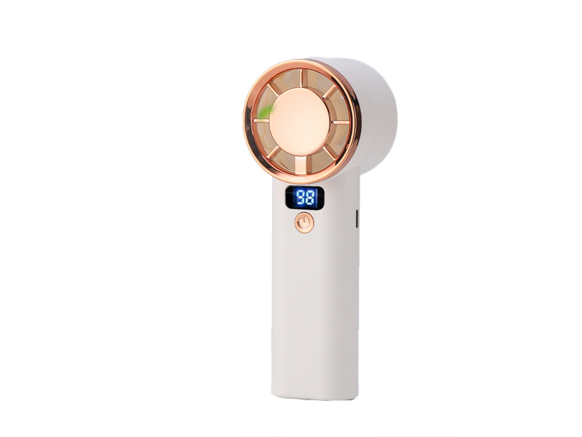 Ventilador Portátil Verde Menta: Resfriamento Portátil Com Bateria De Longa Duração, Branco