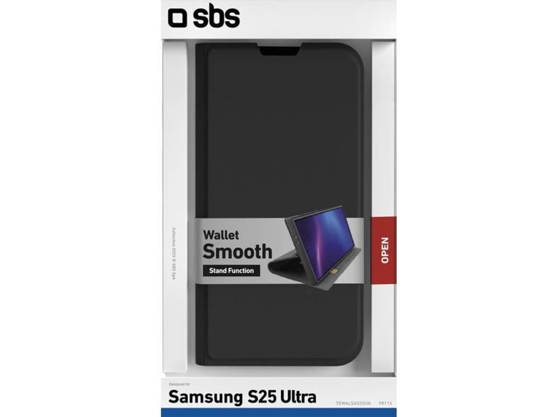 Capa SBS BookWallet Samsung Galaxy S25 Ultra (Preto)