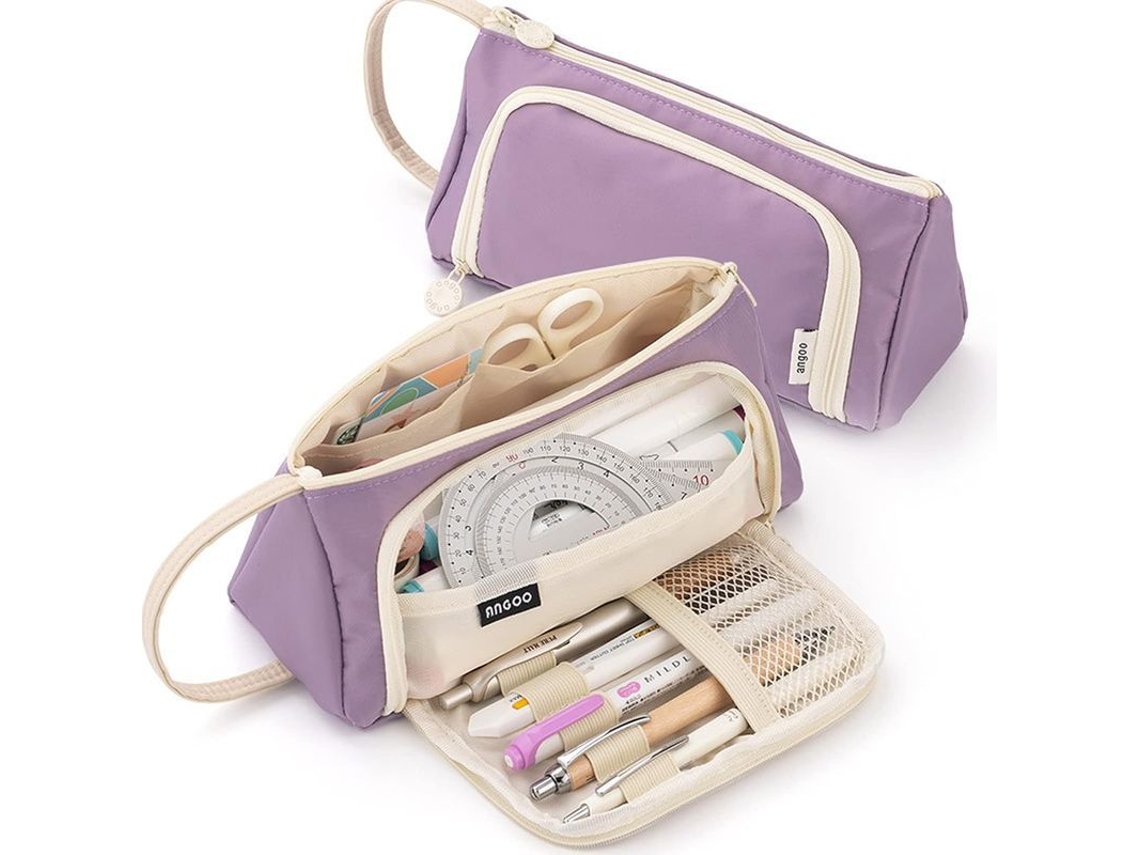 2026 estuche de Lápices, Estuche Grande para Adolescentes Con Gran Capacidad (morado)