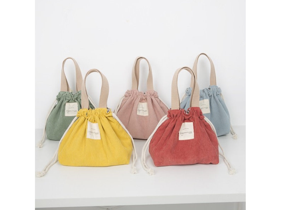 Bolsa de almoço Aquaforge Manchester rosa com cordão (19 x 14 x 20 cm)