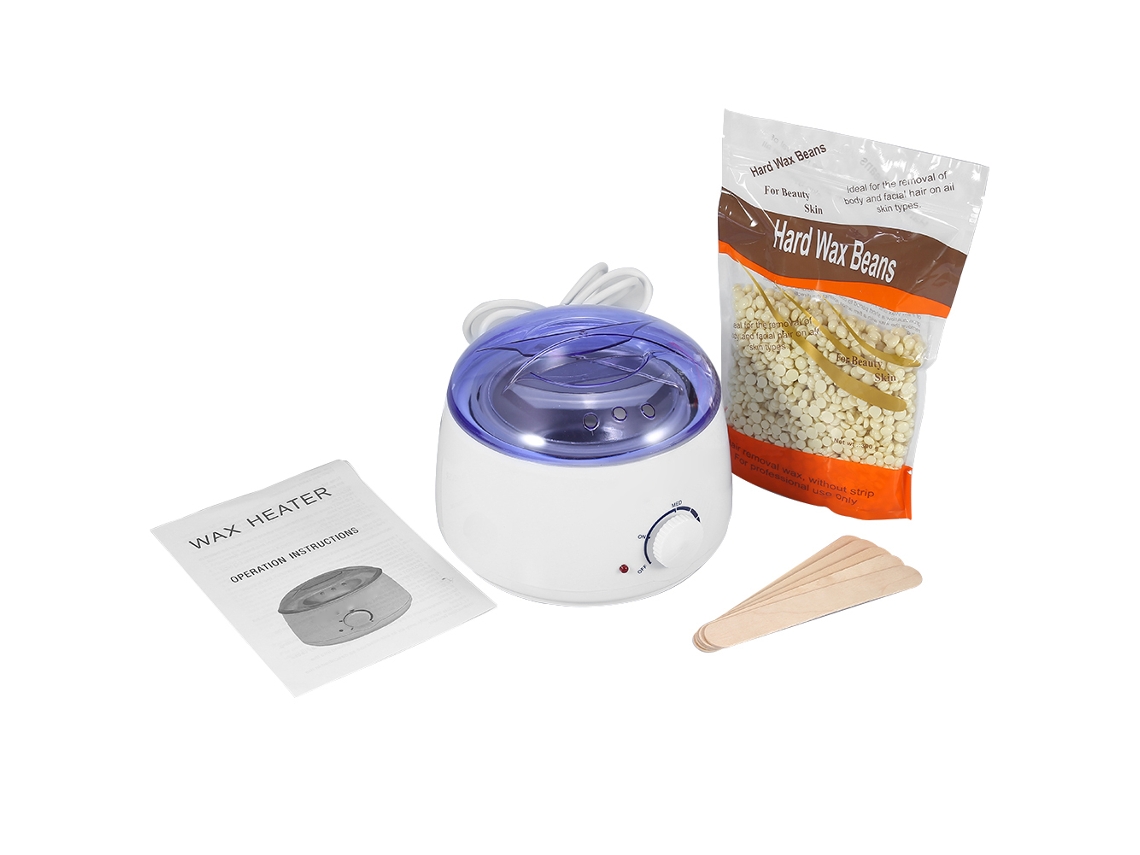 2026 kit de Cera Depilatória com Aquecedor, 300g de Cera em Grãos e Espátulas para Braços, Pernas, Axilas e Bikini