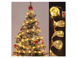 Fita De Fita L Com Luz 10m Metros 100 Ls Decoração Para Sala Árvore De Natal Festas Corrente De Luz.*
