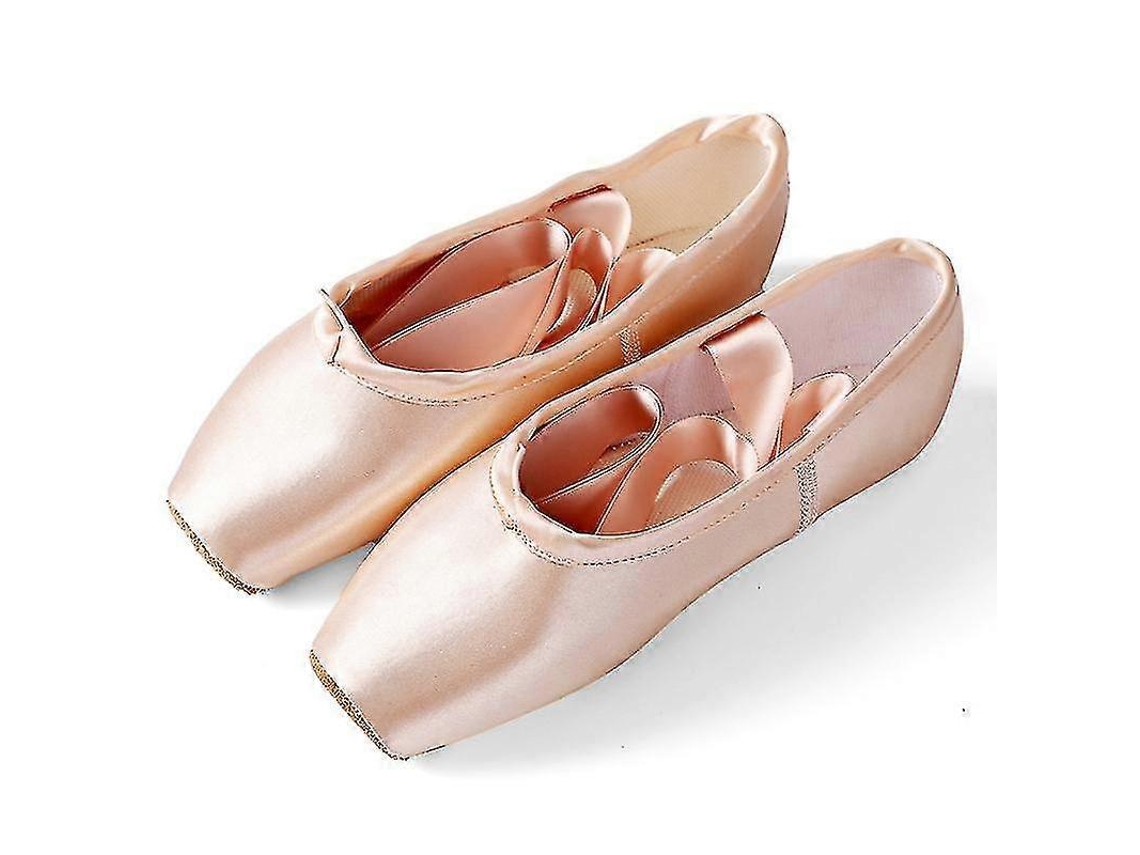 Sapatilhas De Ponta De Ballet Com Fitas E Almofadas Para Dedos Das Senhoras