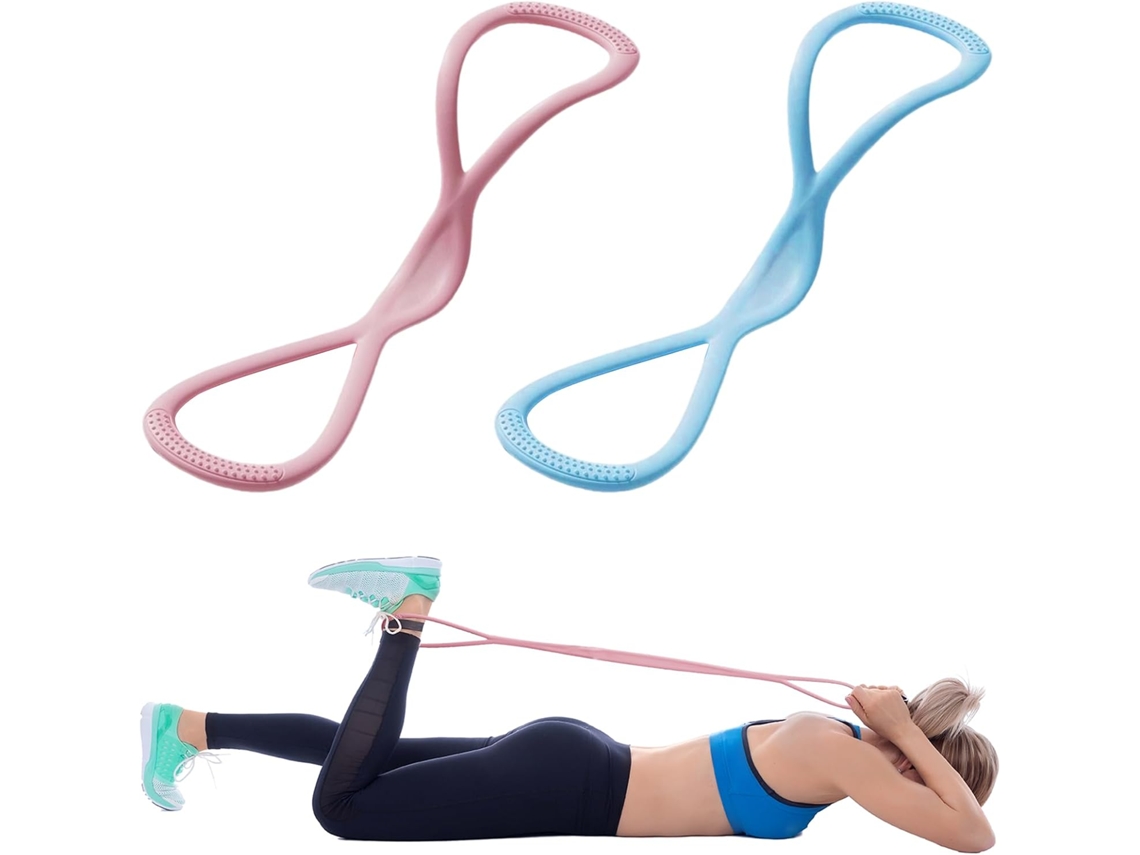 Conjunto De 2-faixas Elásticas Resistência Para Os Braços, Em Formato 8com Alças, Exercícios Expansão Do Peito