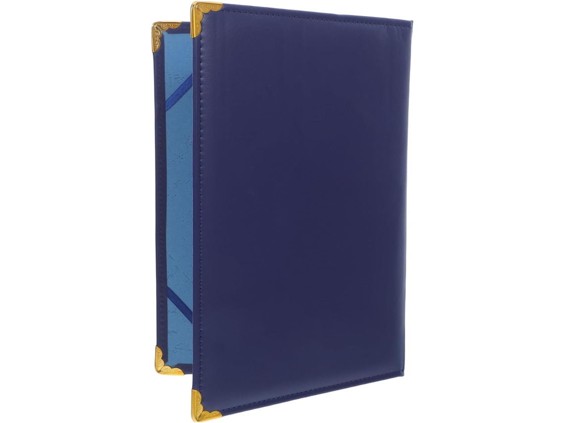 Capa Otimizada De Certificado Em Pu Bleu Élégante E Papel Reutilizável Para Cerimônia Escolar E Remise De