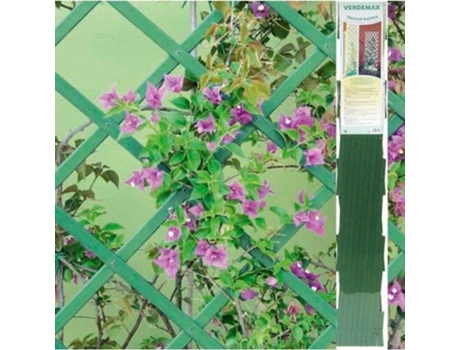 Treliça para trepadeiras - VERDEMAX - PVC expansível 2 x 1 m - Verde - Não requer manutenção