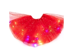Saia Tutu LED 2026 para Meninas com Luzes, Vestido de Ballet de Princesa para Festas e Fantasias