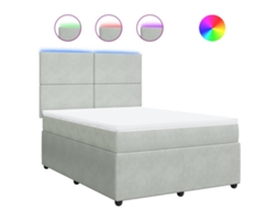 Box Spring Bed, Box Spring Beds Vidaxl Cinzeto Veludo (140 X 200 Cm)