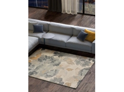 Tapete Interior Motivos Florais - Atticgo - Flores Sunset Cinzento / Bege 80x150 Cm